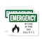 Signmission Exit Sign, Vinyl Decal, 14 in W, 10 in H, In Case Of Fire Exit Call 9-1-1 OS-2PACK-EM-D-1014-L-10340 - alternate 1